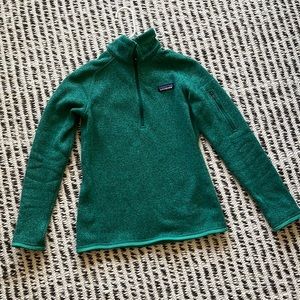 Patagonia Green Quarter-Zip Fleece Pullover